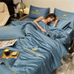 🛏️50% KORTING❄️Alsof je elke zomernacht in een ijskoude gletsjerspleet kruipt die je lakens zelf schoon wast! Deze 4-delige verkoelende set voelt als zijde, ademt als katoen, en maakt van je bed een koel eiland.