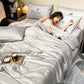 🛏️50% KORTING❄️Alsof je elke zomernacht in een ijskoude gletsjerspleet kruipt die je lakens zelf schoon wast! Deze 4-delige verkoelende set voelt als zijde, ademt als katoen, en maakt van je bed een koel eiland.