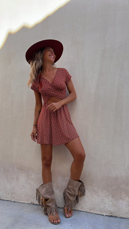 🌺39% RABATT IDAG 🌺KORTÄRM TRYCKT VÄNDBAR KLÄNNING FÖR SOMMARNA