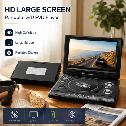 📺 7,8" HD Draagbare DVD/EVD-Speler – Groot Scherm, Oplaadbaar & Compatibel met DVD/CD/USB/SD – Perfect voor Thuis & Onderweg 🔥 50% KORTING NL