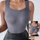 Thermische tanktops met U-hals en ingebouwde bh voor dames