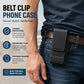 💥【LIMITED TIME 50% OFF】🔥 Magneet Riem Telefoonhouder | 4 Verborgen Magneten Stille Sluiting | Metal Clip + Riemblus Dubbel Bevestigd | Ingebouwd Kaartvak voor ID/Geld | Vingergaten voor Snel Uitnemen | Krasbestendig Leder+Stof | Past tot 6,3 inch