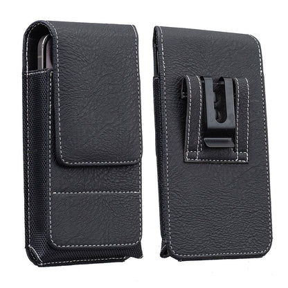💥【LIMITED TIME 50% OFF】🔥 Magneet Riem Telefoonhouder | 4 Verborgen Magneten Stille Sluiting | Metal Clip + Riemblus Dubbel Bevestigd | Ingebouwd Kaartvak voor ID/Geld | Vingergaten voor Snel Uitnemen | Krasbestendig Leder+Stof | Past tot 6,3 inch