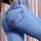 Elastische flare jeans met hoge taille – flatteert elk figuur en zit de hele dag comfortabel
