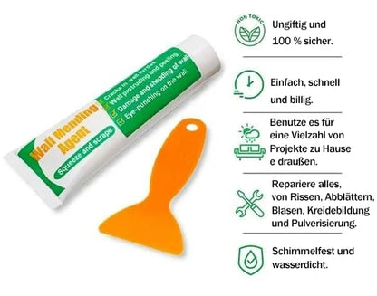 🔥Niet-giftig muurherstelmiddel – vult scheuren & gaten, gemakkelijk aan te brengen & ideaal voor snelle, schone reparaties thuis 🏠