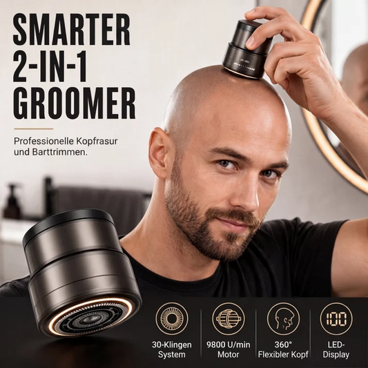 💈 Stop met prikkende, ongelijke scheerbeurten! Dé slimme 2-in-1 trimmer met 30 messen, 360° flexibele kop en digitaal display – glad resultaat, zonder irritatie. 50% KORTING!
