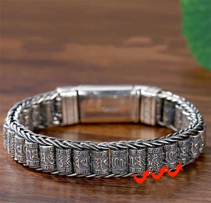 💎 Tibetaans gebedswielarmband – 925 sterling zilver, gelukshanger & Valentijnsdagcadeau