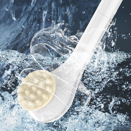 📢📢 50% KORTING!!🚿 Oplaadbare Gemotoriseerde Doucherugborstel – Doucheborstel met Lange Handgreep, IPX Waterdicht PVC, 4 Vervangbare Opzetstukken, Exfoliërend & Masserend, voor Gevoelige Huid, USB, Hele Lichaam (Schouders & Kuiten), Perfect Cadeau 💧🔋