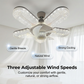 Houdt je koel en stralend 🌬️💡 LED-ventilator met 5 bladen en kristaleffect