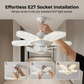 Houdt je koel en stralend 🌬️💡 LED-ventilator met 5 bladen en kristaleffect