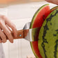 Moederdagaanbieding-Driehoekige fruitsnijder van roestvrij staal met houten handvat voor in de keuken