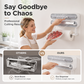 ⏳Tijdelijke Aanbieding⏰ 3-in-1 Magnetische Keuken Folie Dispenser – Ingebouwde Snijder voor Plasticfolie & Aluminiumfolie met Keukenrolhouder, Boorvrije Wandmontage Keukenorganizer voor Koelkast & Kast
