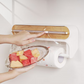 ⏳Tijdelijke Aanbieding⏰ 3-in-1 Magnetische Keuken Folie Dispenser – Ingebouwde Snijder voor Plasticfolie & Aluminiumfolie met Keukenrolhouder, Boorvrije Wandmontage Keukenorganizer voor Koelkast & Kast