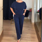 Elegant Lange Cardigan & Top & Broek 3-Delige Set
