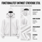Heren sweatshirt met ritssluiting en dubbele capuchon