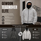 Heren sweatshirt met ritssluiting en dubbele capuchon