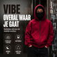 Heren sweatshirt met ritssluiting en dubbele capuchon