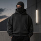 Heren sweatshirt met ritssluiting en dubbele capuchon